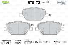 FREN BALATA ON- OPEL INSIGNIA B 2017-/OPEL IN - VALEO 670173