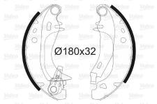 ARKA FREN BALATASI PABUCLU P106 I-II P205 I-I - VALEO 562453