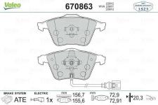 ON FREN BALATASI-BUYUK SEGMAN-  VW GOLF 06-09 - VALEO 670863