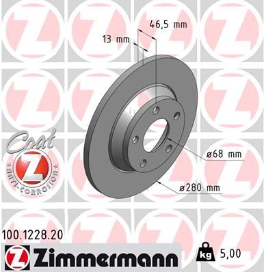 On Fren Aynasi Audi A4 1.6-1.9tdi 95/11.00 A4 Avant 1.6-1.8  - ZIMMERMANN 100.1228.20