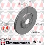 FREN DISKI ON JAGUAR XF I X250 XJ X - ZIMMERMANN 290.2263.20