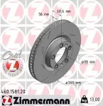 Fren Diski On Sag Panamera 970 0986479d23 - ZIMMERMANN 460.1581.20