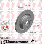 Arka Fren Aynasi Bmw F20 10 F21 11 F22 14 F23 14 E81 E87 E90 - ZIMMERMANN 150.3498.20