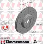 Fren Diski On Mercedes W205 S205 C205 A205 W213 S213 C238 - ZIMMERMANN 400.5520.30