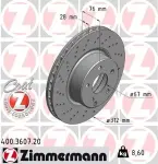 Fren Diski On Mercedes S-class W220 98 05 - ZIMMERMANN 400.3607.20