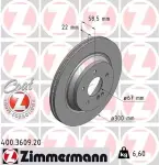 FREN DISKI ARKA MERCEDES W202 W203  - ZIMMERMANN 400.3609.20