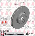 Fren Diski On Sag Bmw F10 F07 F11 F12 F01 - ZIMMERMANN 150.3479.20